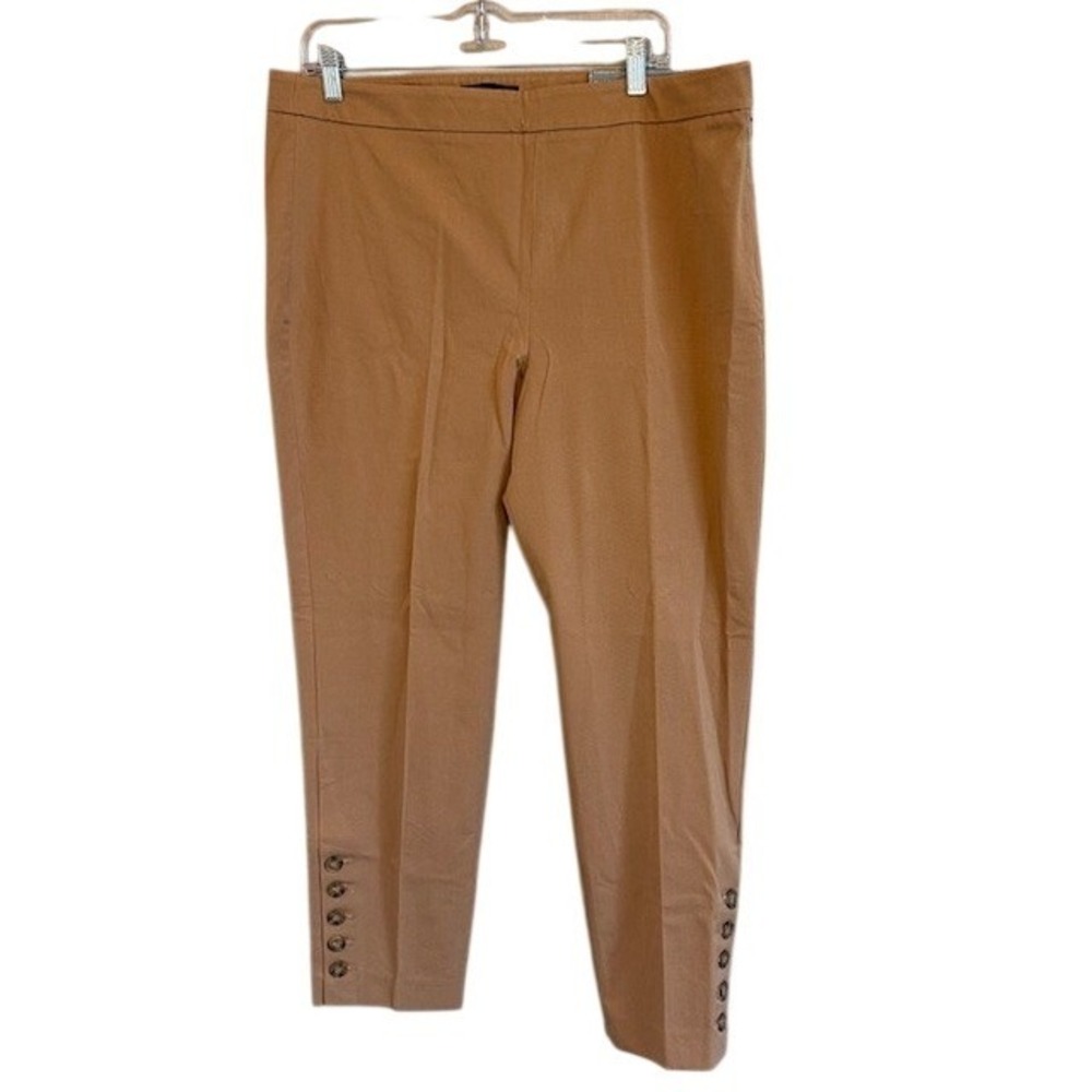 NWT Talbots Women's Tan Chatham Ankle Slim Leg Dress Pants 16P Petite Career $99